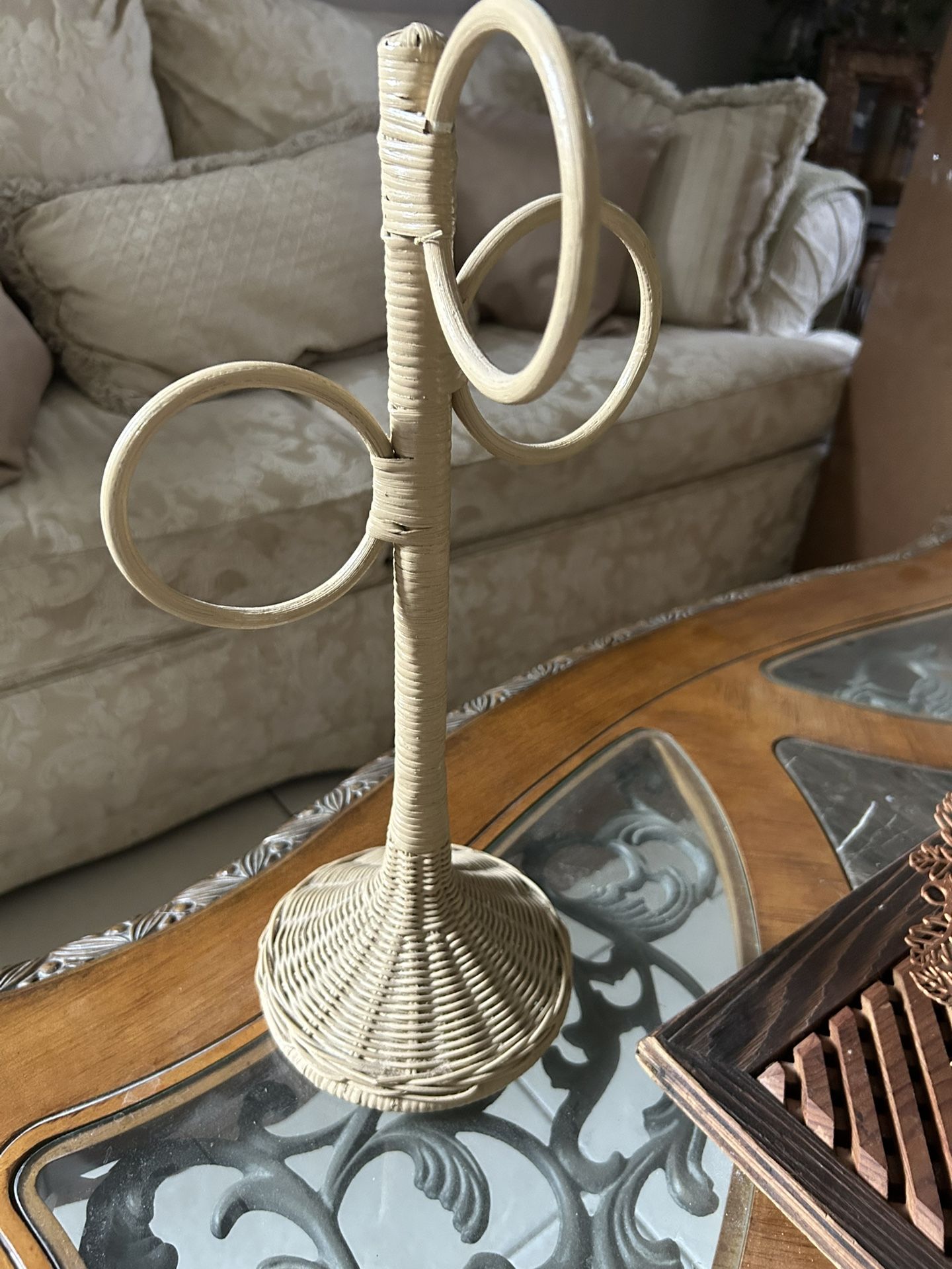 Wicker Bathroom Towel Holder