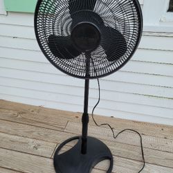 Lasko 16" Oscillating Adjustable Pedestal Fan with 3-Speeds,  Black 