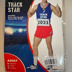 Halloween Costumes Adult Large Track Star Olympics New