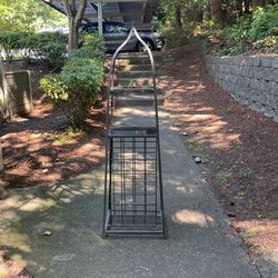 Unique metal and glass With marble Custom piece , 71x21x17