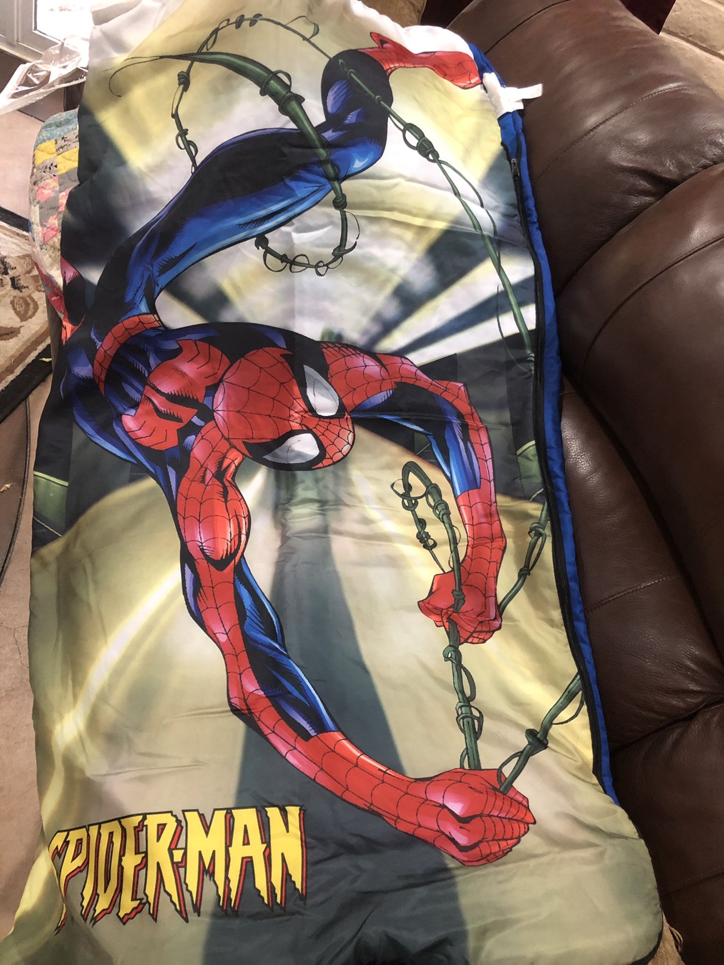 Spider-Man sleeping bag