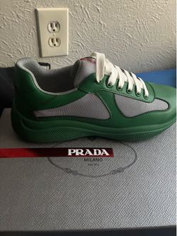 Pradas green worn once size 9