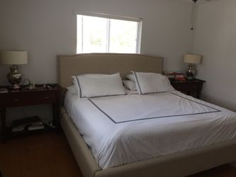 Upholstered King Size Headboard and Frame