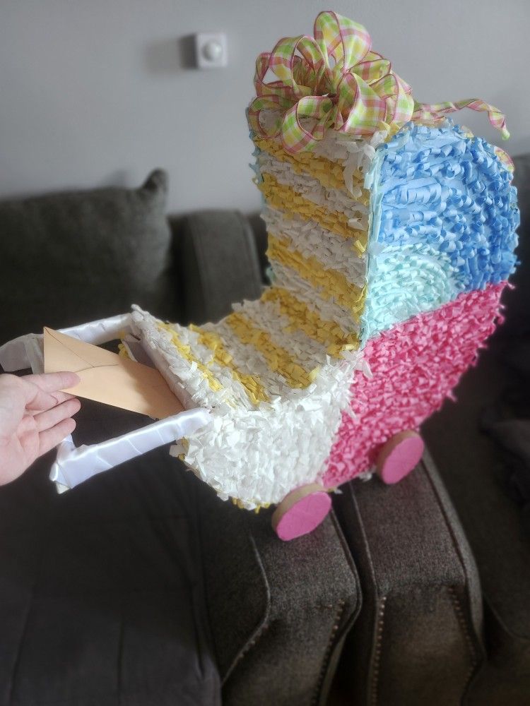 Baby Buggy Baby Shower Card Mailbox
