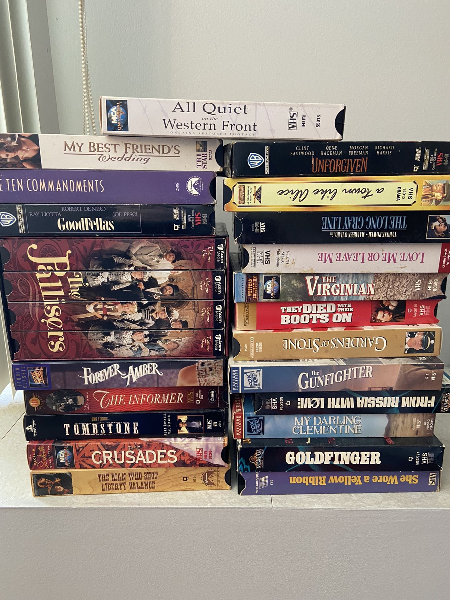 Bag full of VHS tapes