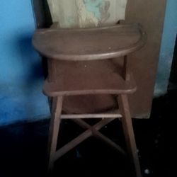 item 3  wood high chair