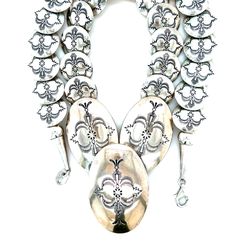 925 Silver Oval Discs Necklace
