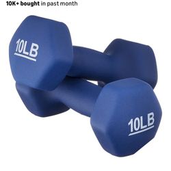 NEW IN BOX Set Of Two (2) 10 lb Weights 