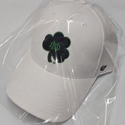 Notre Dame Fighting Irish NCAA '47 MVP Adjustable Hat Wht/Blk/Grn NEW w/Tag