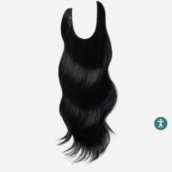 Hidden Crown Halo Hair Extension Black 12 Inches