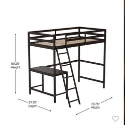 Emma & Oliver Wooden Twin Loft Bed