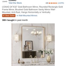 Golden Bathroom Mirror (5)