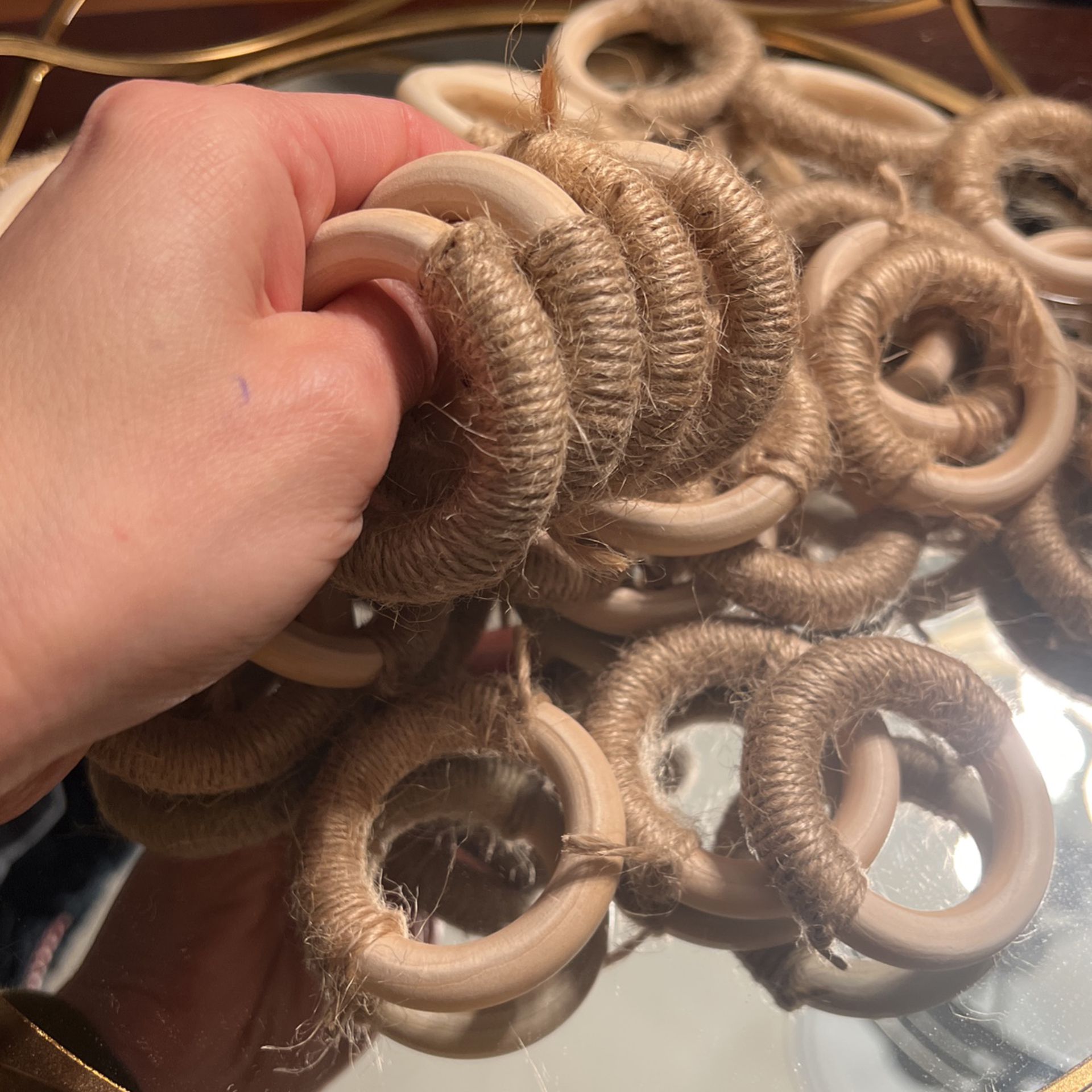 Handmade Napkin Ring Holders! Twine Wrapped Napkin Ring! Set Of 25 Increments! 