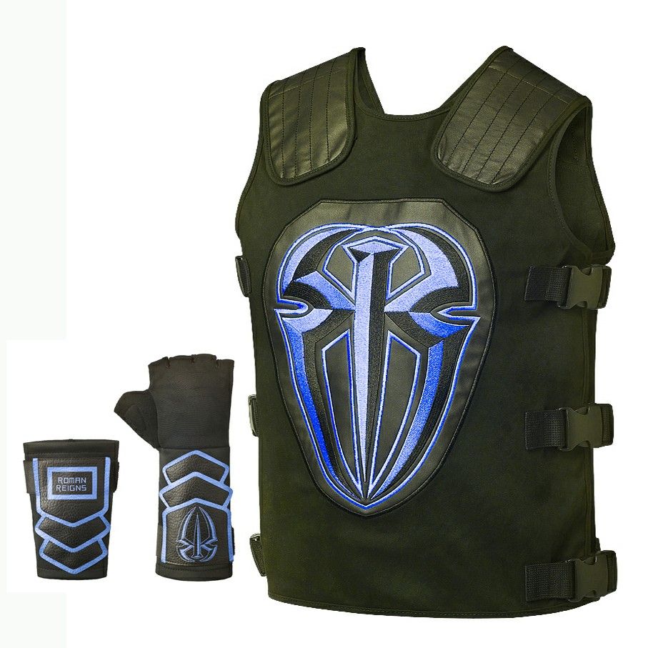 WWE Roman Reigns Tactical Vest Superman Punch Glove Bundle (NEW)