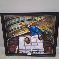 Large beautiful Picture with wooden frame