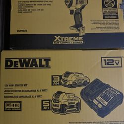 Dewalt Impact Wrench With 2 Batteries And Charger Brand New 