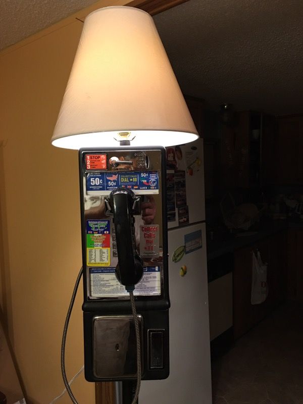 Pay phone tall lamps