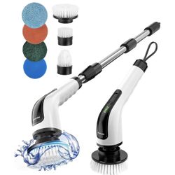 **Move Out Sale** Electric Spin Scrubber, Cordless Cleaning Brush Scrubber