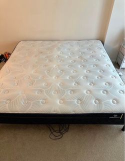 NEED GONE ASAP - SERTA KING SIZE BED + ADJUSTABLE FRAME