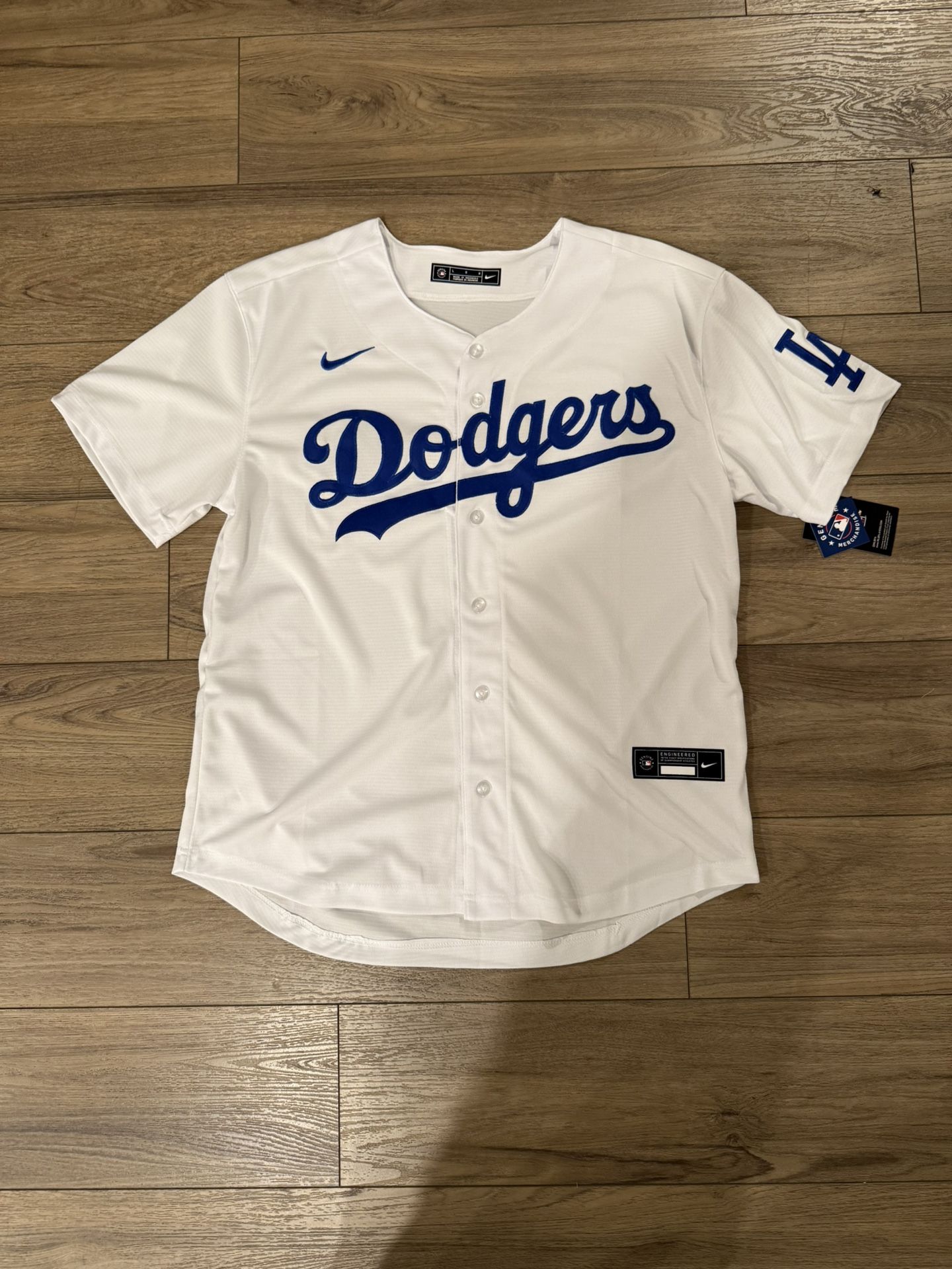 Men’s LA Dodgers White No Name Jersey , S To 3Xl