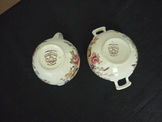 JOHNSON BROTHERS GARDEN BOUQUET CREAMER AND SUGAR BOWL