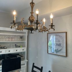Antique Brass Chandelier 