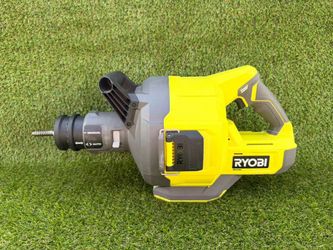 RYOBI ONE+ 18V Cordless Drain Auger with 35 ft Cable, LED Light, Auto Feed/Retract, Cable Lock, Enclosed Drum (Tool Only