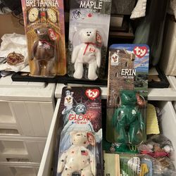 1999 McDonald’s Ty International Bears Complete Set – Britannia Maple Erin Glory – Sealed