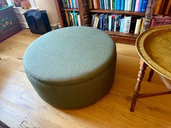 Green Cloth Ottoman