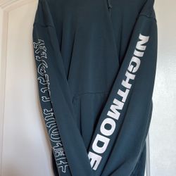 H&M NIGHTMODE Blue/Green Print Sweatshirt XL
