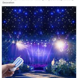 New Brand new 3m x 6m LED star curtain backdrop with blue and white LED lights and DMX 
