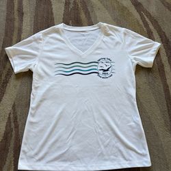 Never worn- Sport-Tek White V-Neck T-Shirt - Size S