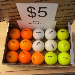 15 NITRO White Out Golf Balls