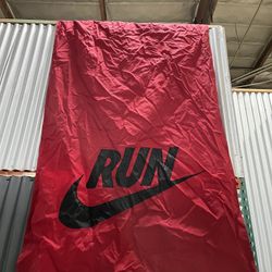 Giant Nike RUN nylon flag sign display tapestry art