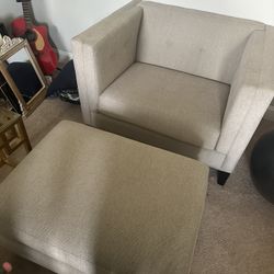 Chair and Ottoman 