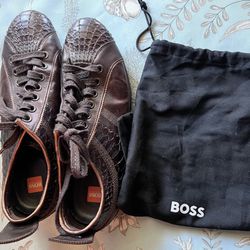 Hugo Boss Men’s Leather Sneakers Size 8
