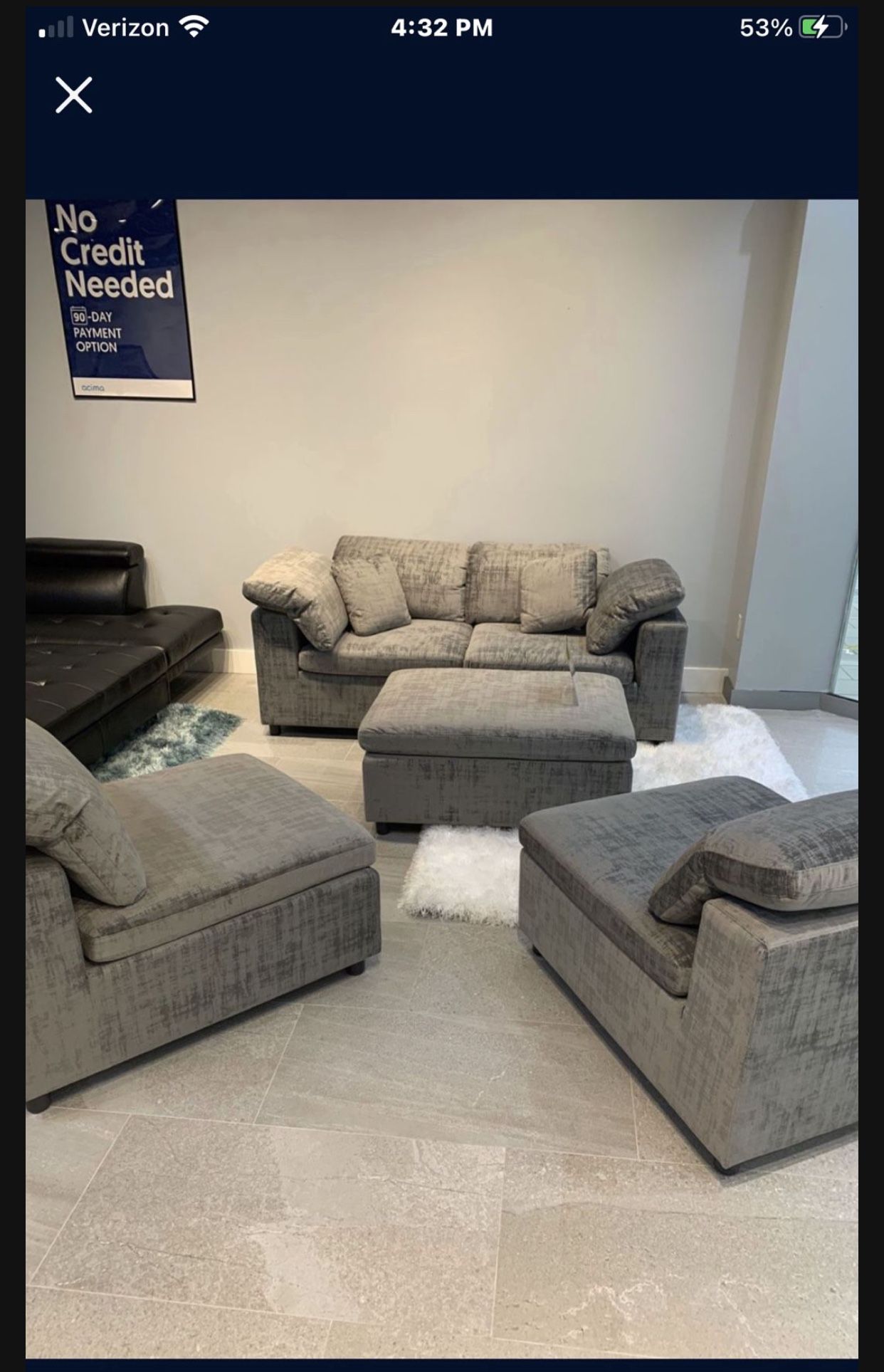 “LIMA SECTIONAL” IT’ S MORE THAN A SECTIONAL! SOFA, 2-CHAIRS & OTTOMAN! SPARE BED! GET CREATIVE!