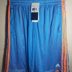 New Adidas Basketball Shorts Men M Basketball Athletic Mesh 