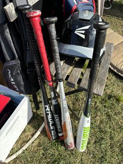 Baseball Bats, Gear Bag & Misco