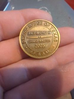 Masonic 2005 Grand Lodge Of Texas Elmer Murphey Coin Used Collectible