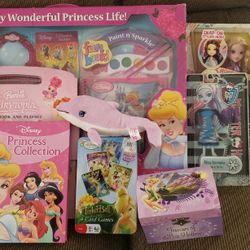 Disney Princess Activities + Moxie girlz + Monster High Abbey Bominable 8 Items All New!