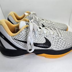 Nike Kobe 6 Protro Del Sol 2021 Basketball Shoes Mens 9.5 White Athletic Sneaker