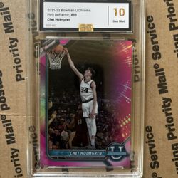 NBA Champion Chet Holmgren 2021-2022 Bowman Pink Refractor 