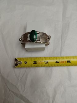 Sterling Silver Malachite Bracelet Cuff