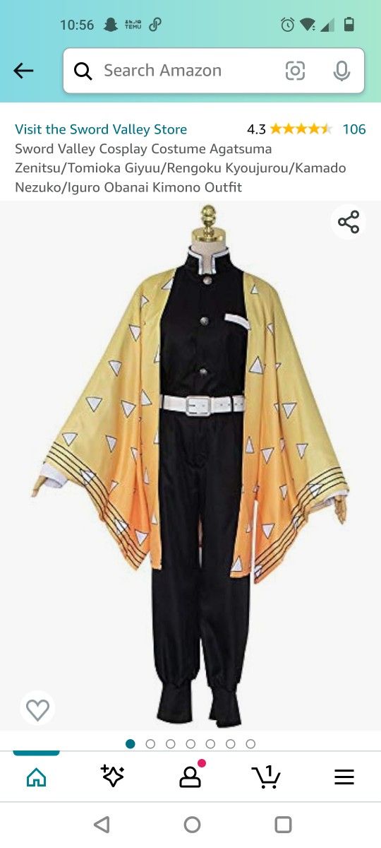 Anime Cosplay Costume Agatsuma Zeritso Dragon Slayer