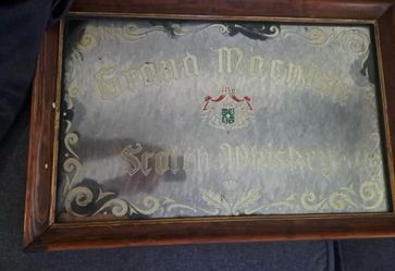 Vintage Grand Macnish Advertisement Mirror