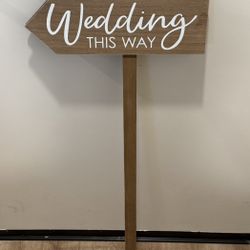 Rustic “Wedding This Way” Arrow Sign