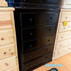 Black Jumbo Pinewood Dresser Cajonera Comoda Nueva 