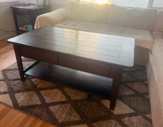 Solid wood coffee table