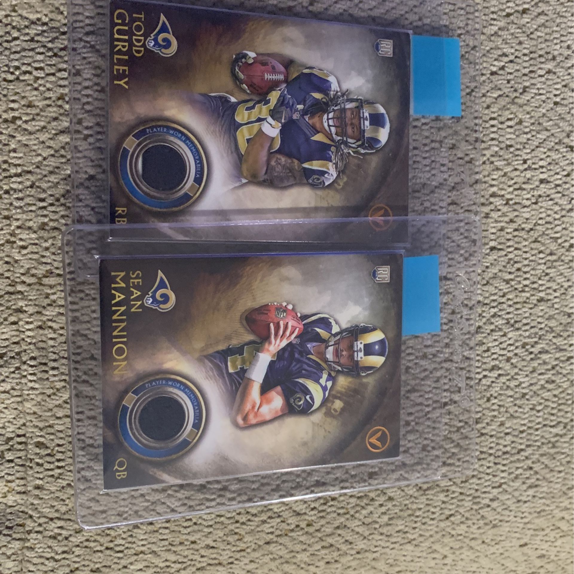 2015 Valor Rookie Relic Cards Todd Gurley And Sean Mannion 